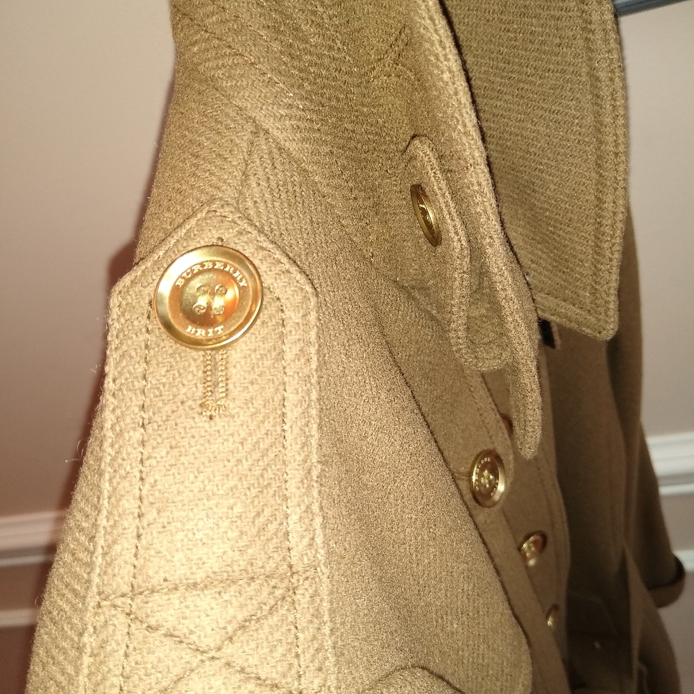 NWT BURBERRY WOOL CASHMERE BLEND COAT UK12 US 10 - Picture 7 of 14